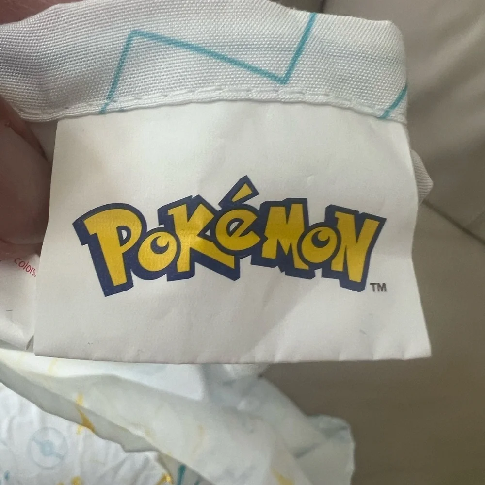 Pokémon Twin Flat Sheet‎ White Teal Yellow